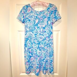 Lilly Pulitzer Kimi Dress In Zanzibar Blue size XS EUC